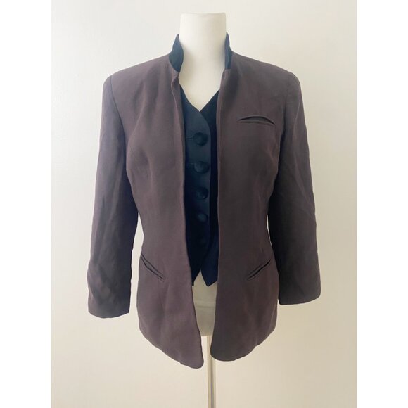 Christian Dior Jackets & Blazers - Christian Dior Vintage Blazer Jacket Wool Brown Black